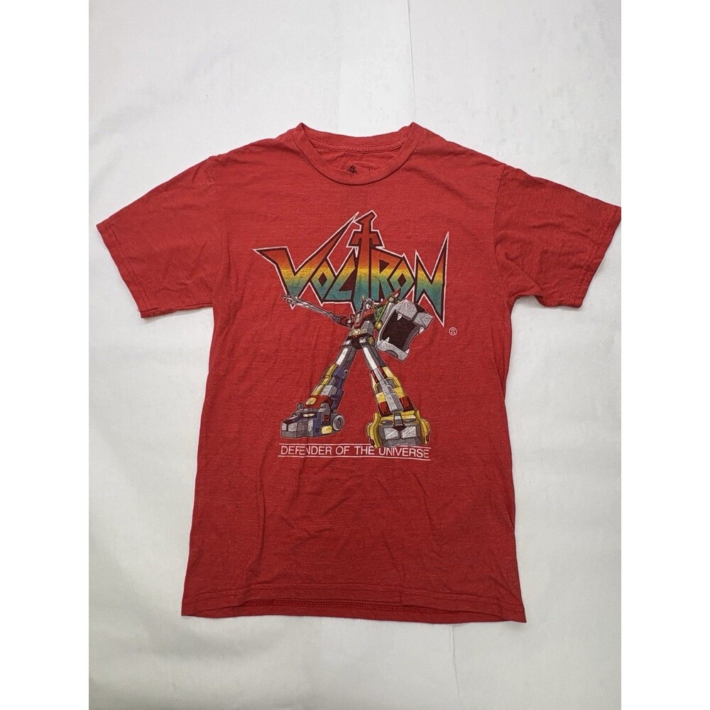 Voltron Defender Of The Universe Shirt Adult S/M Red Anime Mecha Robot Tee